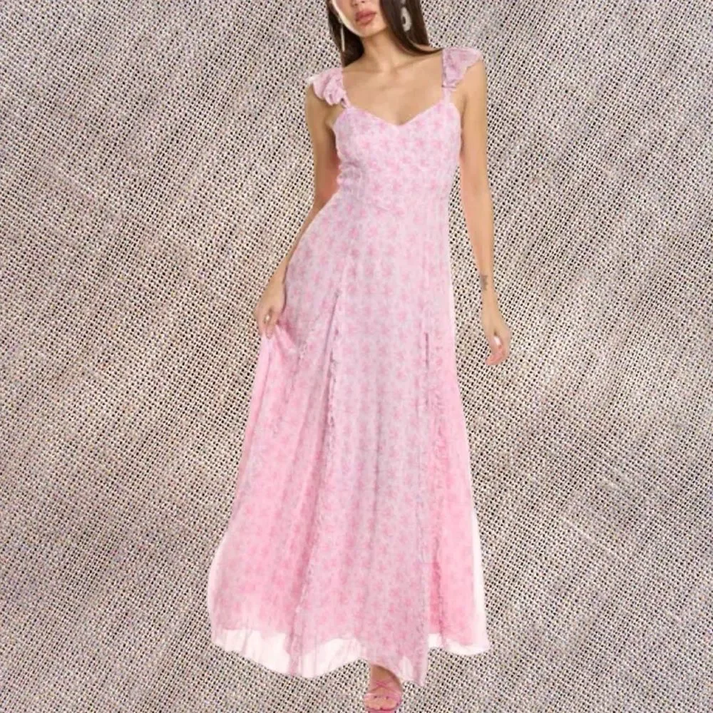 LoveShackFancy Tulonne Rose-Print Dress - Picture 9 of 12